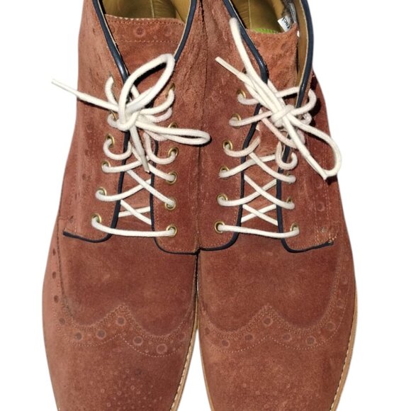 OLIVER SWEENEY Walberswick Wingtip Men's Ankle RUSSET brown Suede Boots 10.5 - Picture 3 of 9